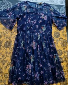Floral Navy Blue Dress