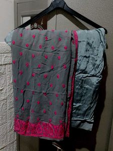 Elegant Grey &amp; Pink suit set