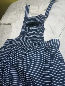 Striped Pinafore Dress