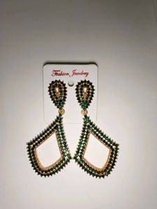 Emerald Green Statement Earrings