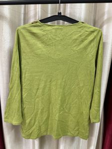 Women Green Solid Sweatshirt