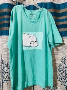 The BT Club Unisex The Sleeping Bear Turquoise Blue T-shirt