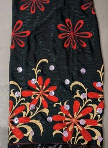 Black Floral sequin Saree 🖤