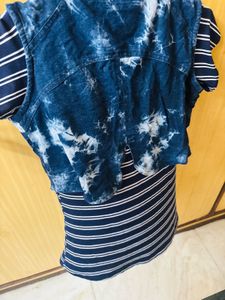 Tie-Dye Denim Vest