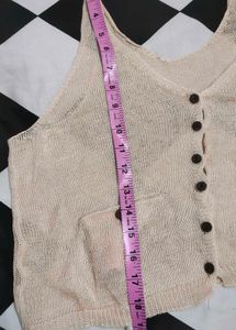 Cute Button Tank Top Bust 38