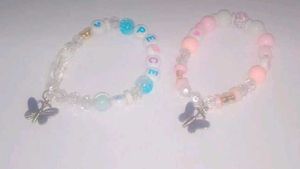 Butterfly Charm Beaded Bracelets