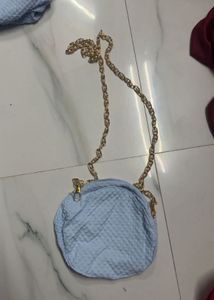 Cute Blue Puff Sleeve Dress