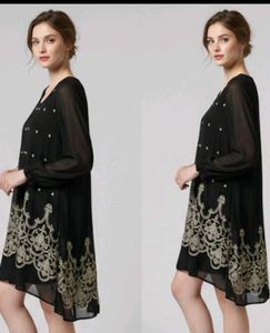 Elegant Black Embellished Dress