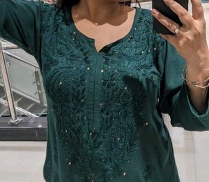 Mukaish Chikankari Kurti