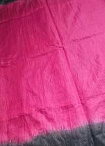 Pink &amp; Black Ship Print Saree