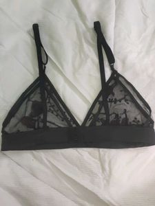 Floral Embroidered Sheer Bralette