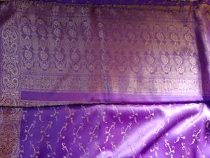 get it for 450/- Purple Banarasi Silk Saree