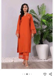 Elegant Orange Kurta Set