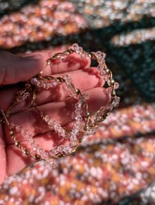 Crystal Beaded Hoop Earrings