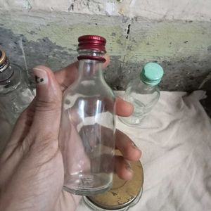 Small Glass Bottle Total 5 Pis