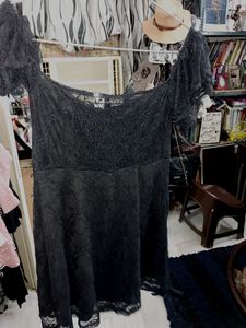 H&amp;M Off Shoulder Black Dress