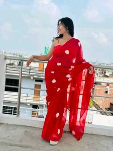 Velentine Red Saree ❤️❤️😍😍