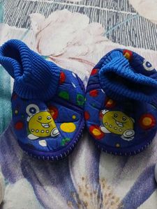 Cute Blue Baby Booties