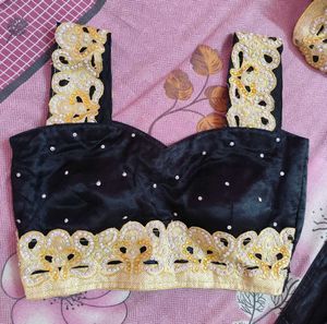 Elegant Black Gold Lehenga