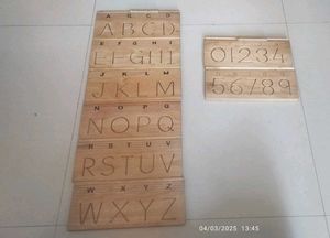 Uppercase letters And Number Craving Wooden Boards