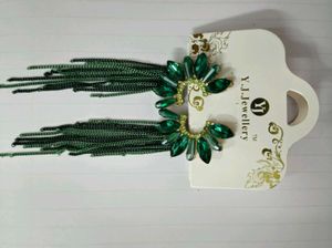 Emerald Green Statement Earrings ✨