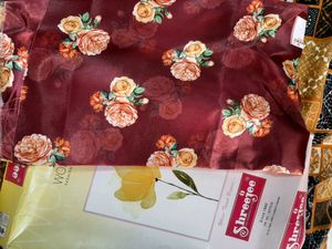 New Plain Wine Color Saree
