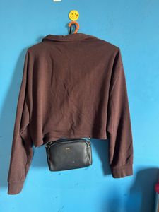 H And M Cropped Sweatshirt