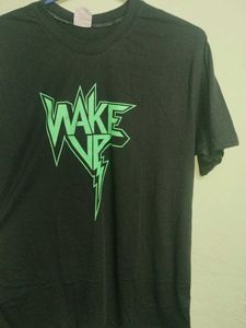 Black 'WAKE UP' Graphic T-Shirt