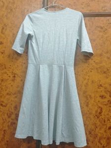 Grey Fit &amp; Flare Dress
