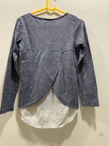 Cute Top with Butterflies &amp; High Low Pattern