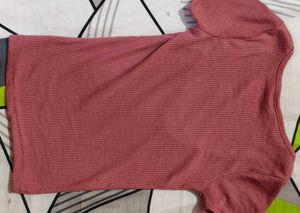 Ribbed Short Sleeve Top