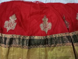 Red Anarkali Set With Dupatta