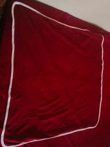 cute red and white baby blanket