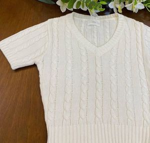 Cream Cable Knit Sweater