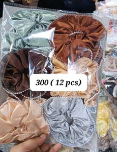 12 Velvet Scrunchies - New in Package!