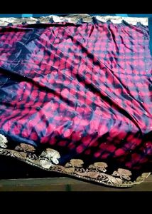 Elegant Maroon &amp; Black Saree