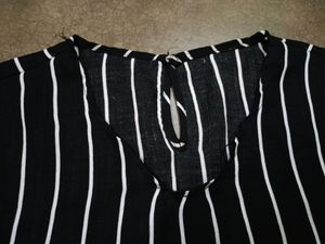 Stripped Black And White Top