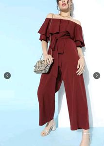 Stylish Maroon Jumpsuit