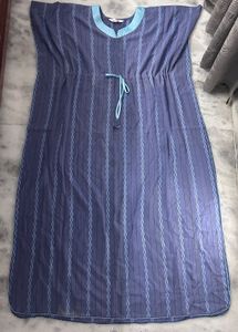 Blue Striped Kaftan Dress
