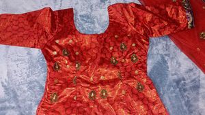 Pre Stitched Festive Blouse And Shawl