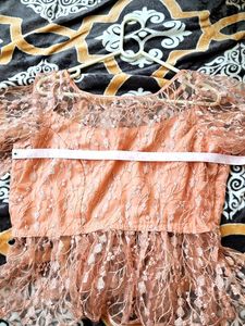 Elegant Pink Lace Top/Blouse