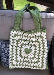 Crochet Granny Square Tote Bag