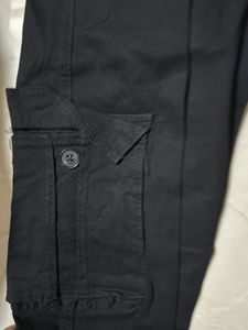 slim fit Black Cargo Pants