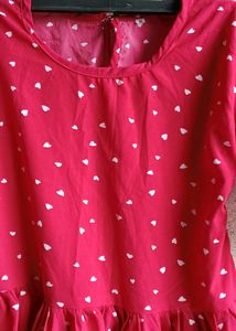Beautiful Red Peplum Top ♥️