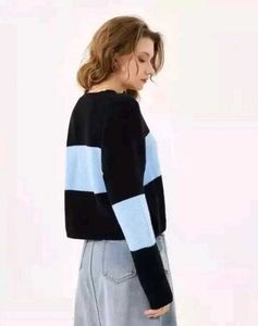 Striped Colorblock Knit Sweater