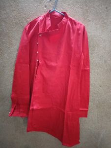 Red Long Sleeve Button Down