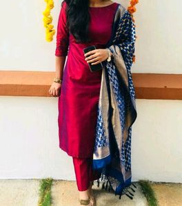 Designer Kurta Pent Set (3 Pieces)