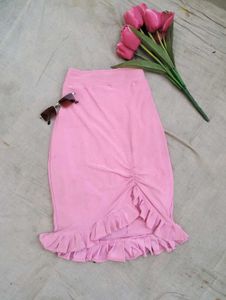 Ruffle Bodycon Skirt For Women
