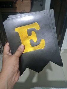 Happy Anniversary Gold Letter Banner