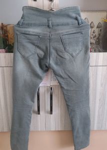 Women Designer High Rise Jeans | Grey | Stretchabl